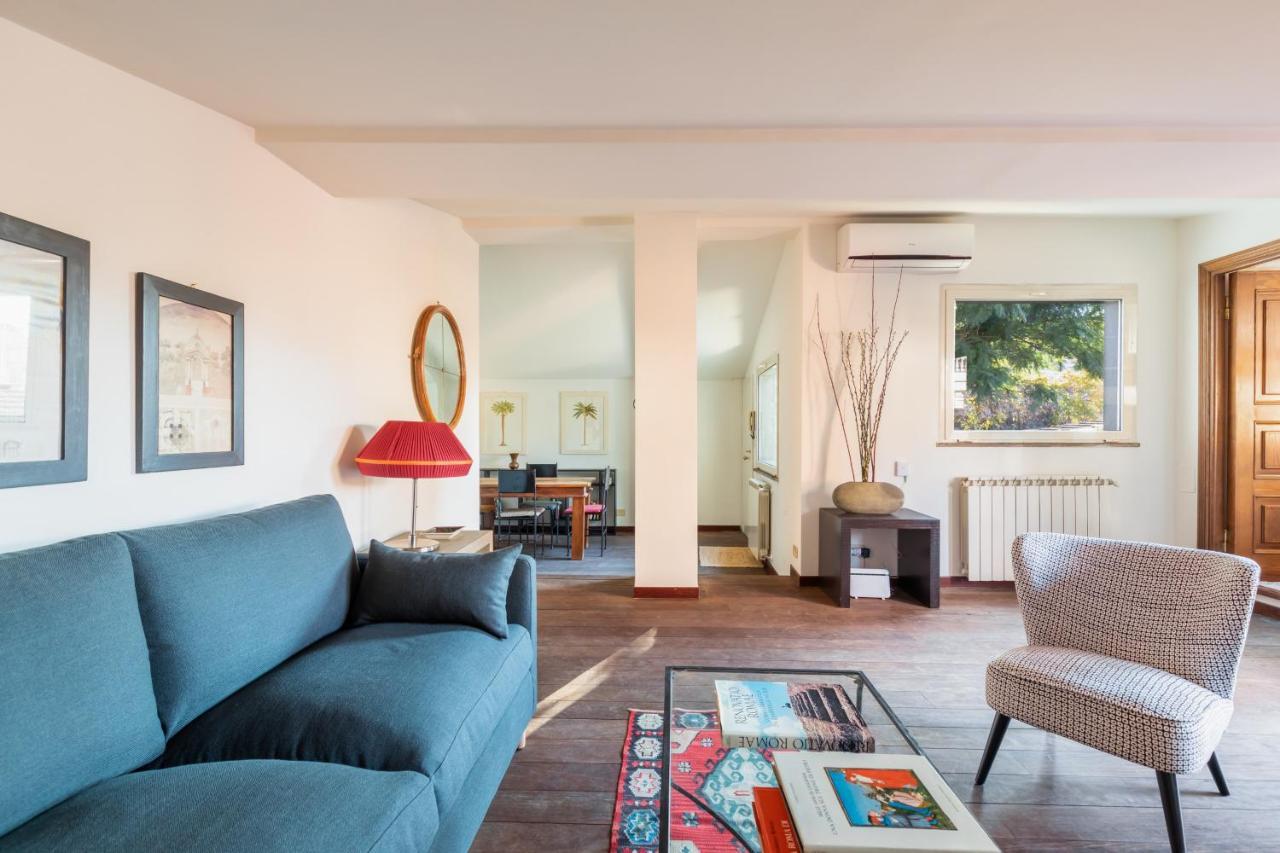 Bright And Comfy Terraced Apartment In Trastevere Róma Kültér fotó