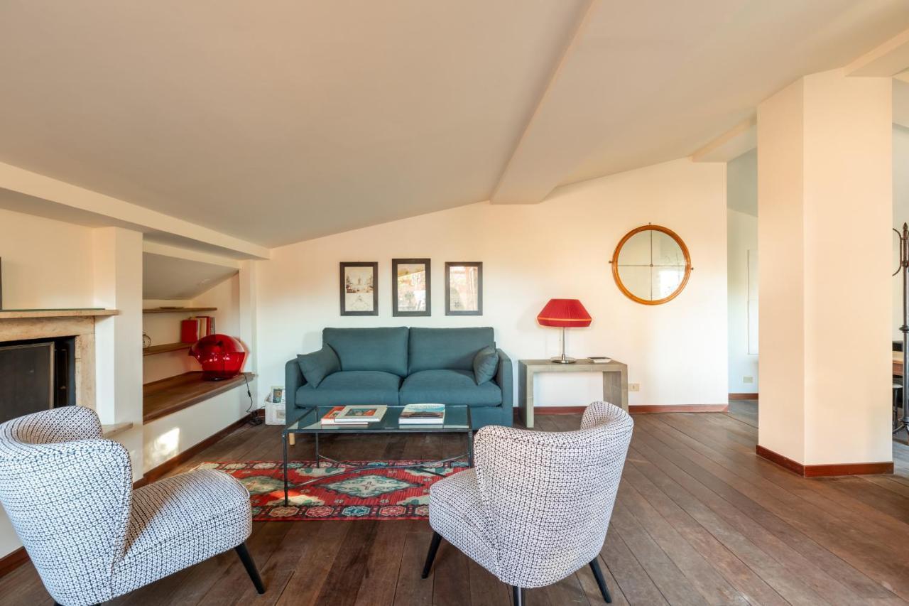 Bright And Comfy Terraced Apartment In Trastevere Róma Kültér fotó